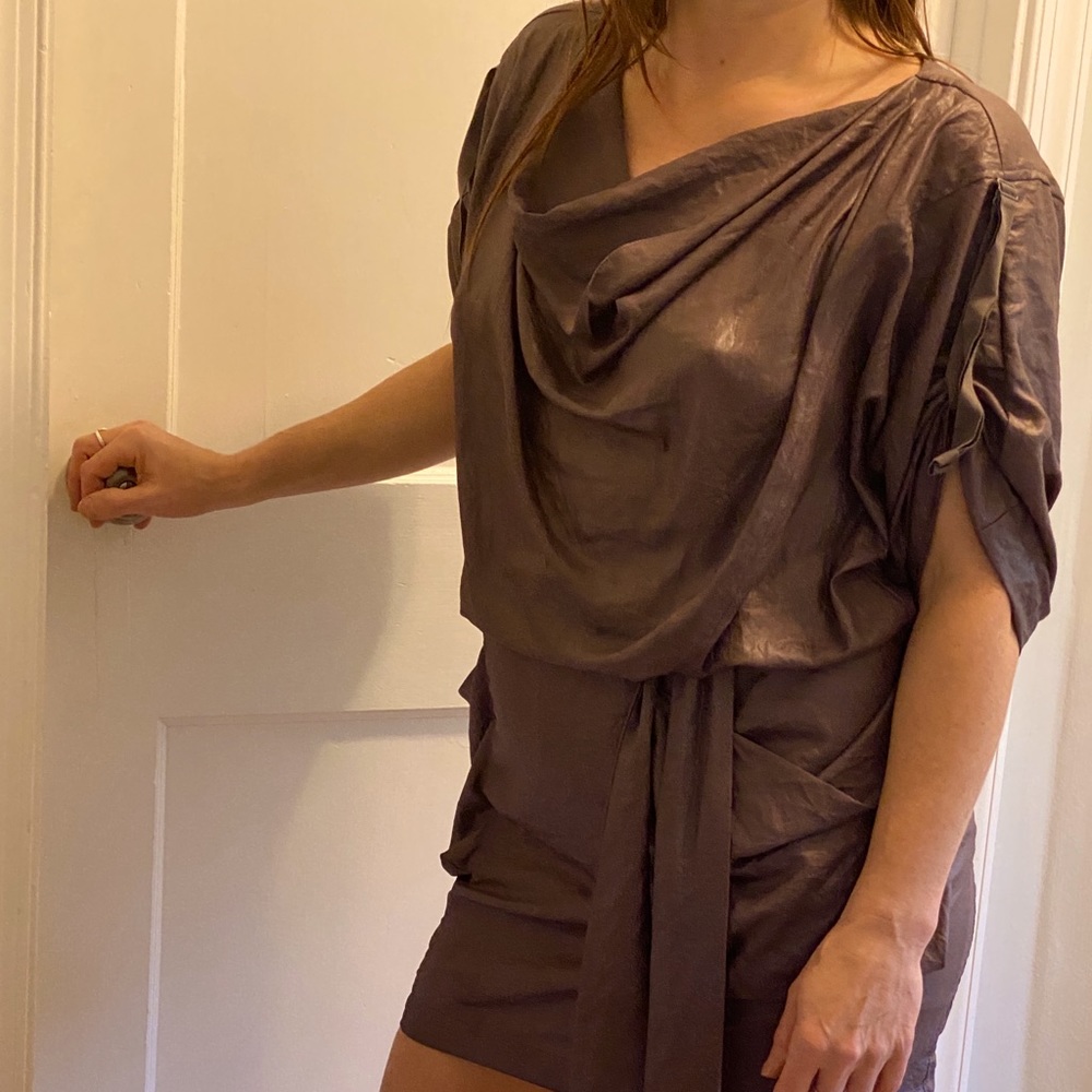 Unique BCBG dress with wrap belt and pockets